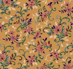Milliken Carpets Classic Harmony Floral Spray Golden Topaz 04000